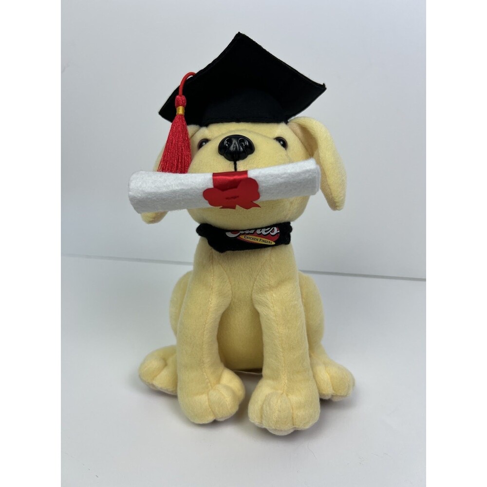 Raising Cane's Dog Plush Graduation "Grad Cane" Mascot Stuffed Animal Collectors